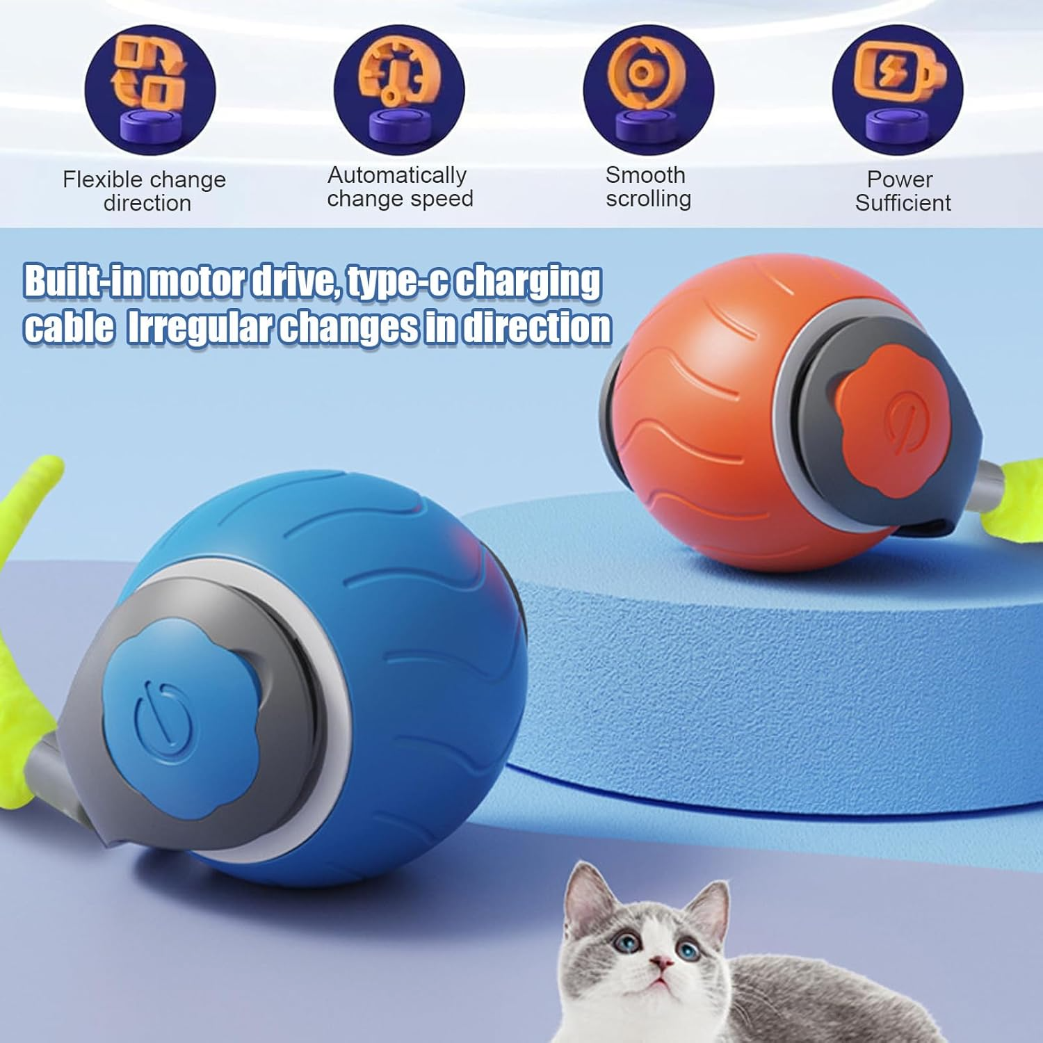 Rechargeable Interactive Cat Ball