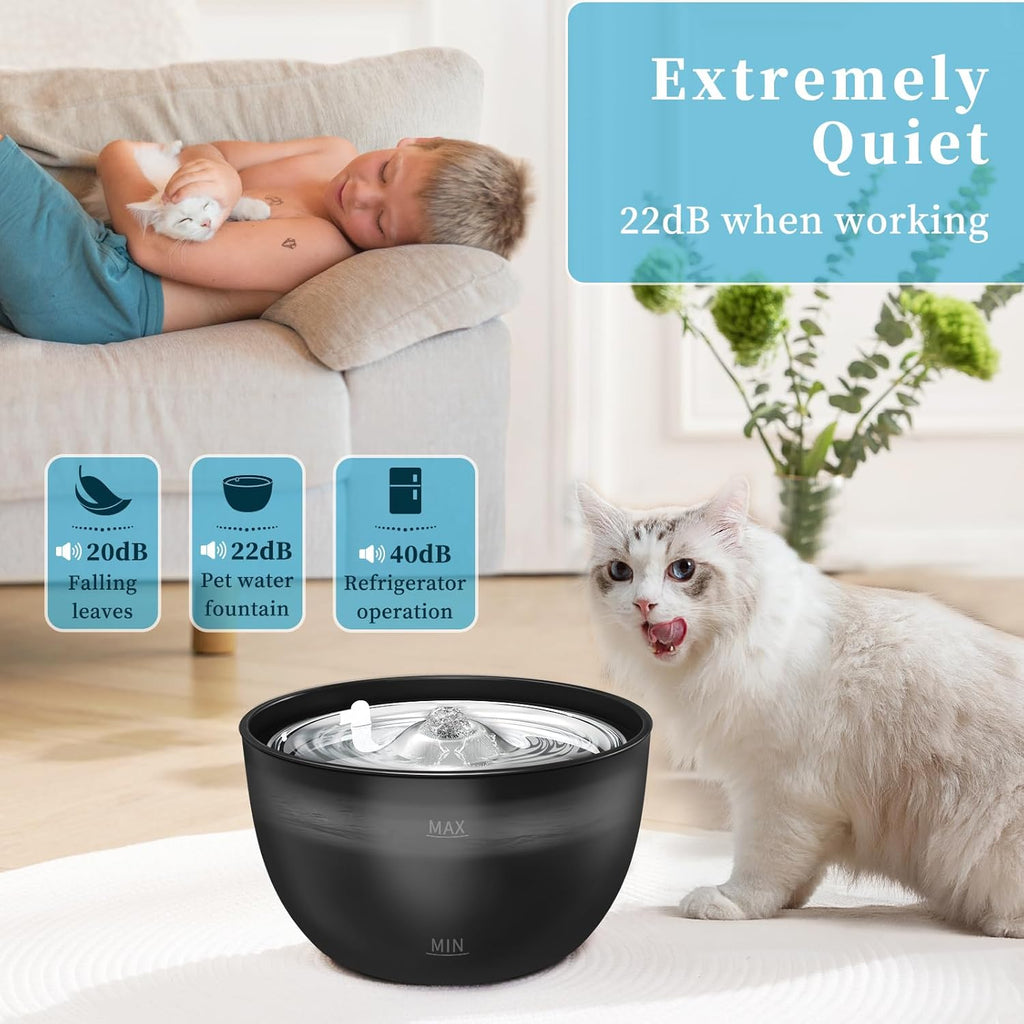 3L Stainless Steel Cat Water Fountain
